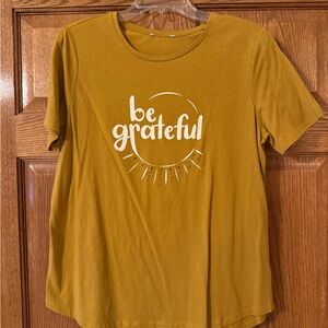 Be Grateful Mustard Yellow Women's Top